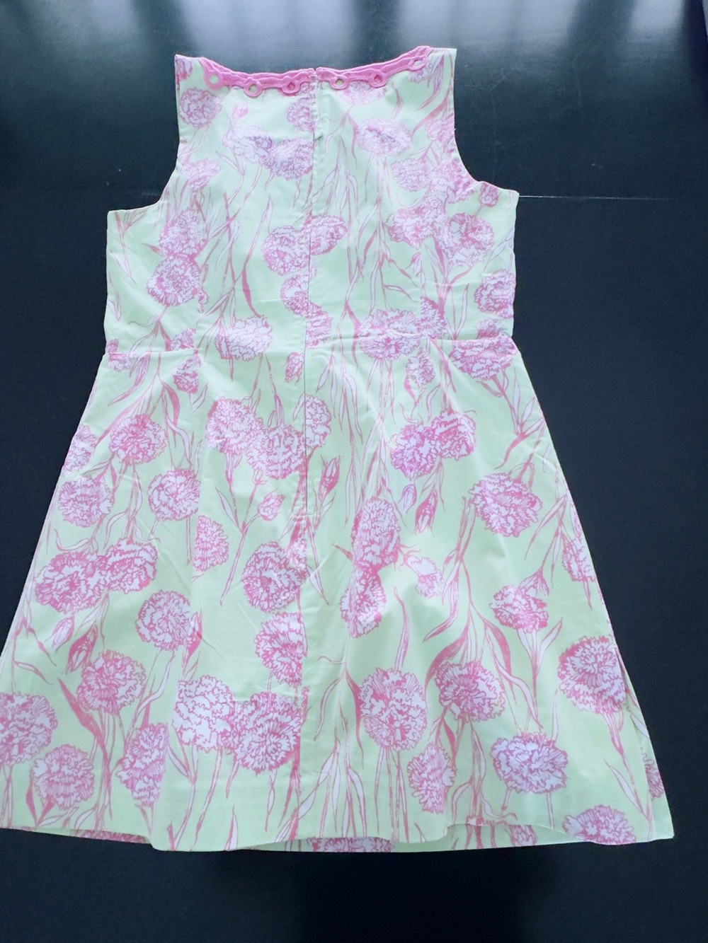 Lilly Pulitzer Elanie Skirted Shift Romper in Pistachio Macaron Alina. Size 12 - Picture 14 of 16